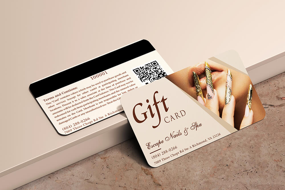 Escape gift card gift card design