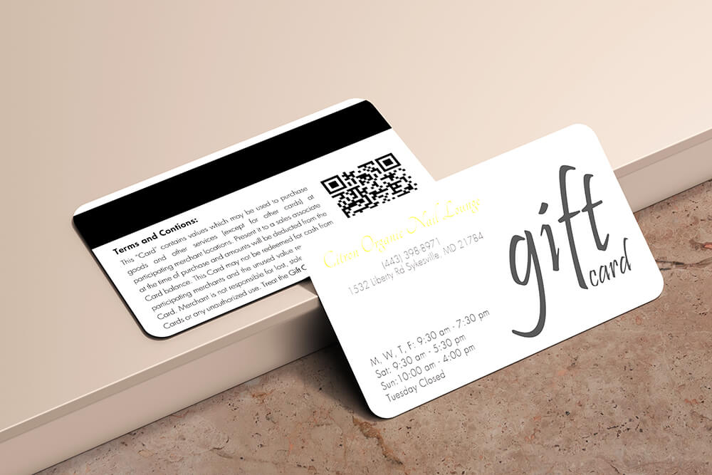 citron 2 gift card design