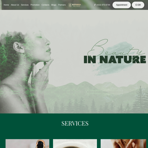 Botanika Nails website example