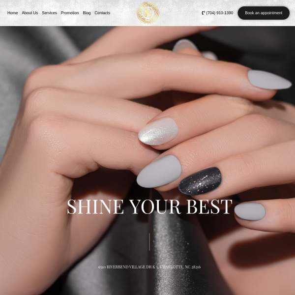 Elife Nail Spa Riverbend website example