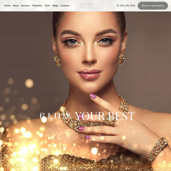 Luxury Nail Ponte Vedra website example
